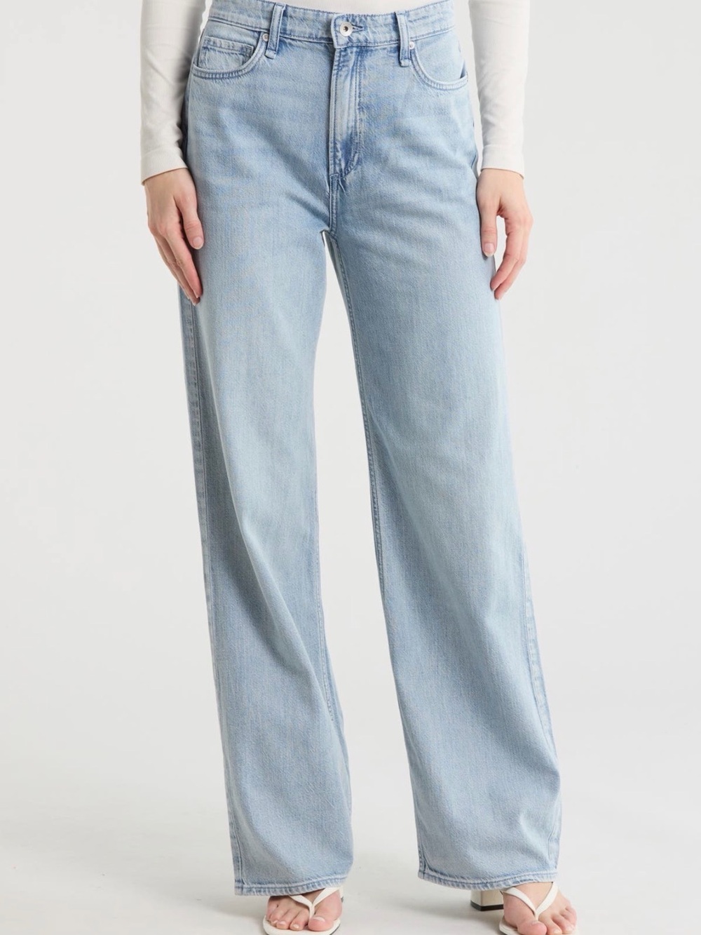 rag & bone Light Blue Wide-Leg Jeans